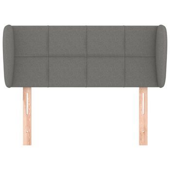 Cabecero Cama Mueble De Dormitorio De Tela Oscuro 93 X 23 X 78/88 Cm Gris M02_0007725