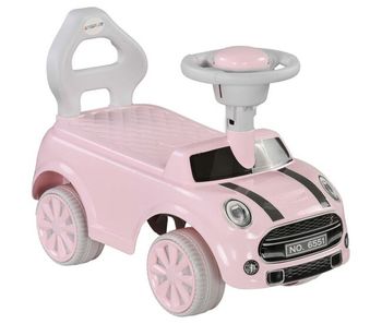 Aiyaplay correpasillos para bebés de 18 a 36 meses coche correpasillos con volante bocina y sistema de antivuelco carga 25 kg 53x25x35 cm rosa