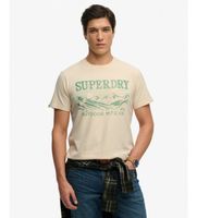 superdry para hombre m1012378a camiseta retro outdoor rlxd beige xl casual algodon manga corta