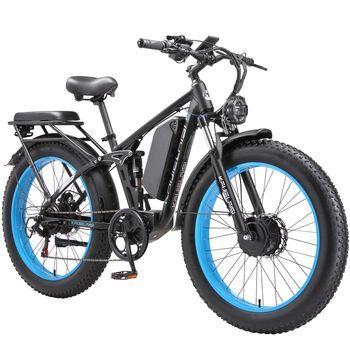Bicicleta Eléctrica Kaijielaisi V3 Pro De Doble Motor, Neumáticos Anchos De 26