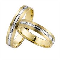 alianzas oro amarillo y blanco 4mm