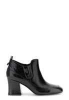 botines de piel naplak black 38
