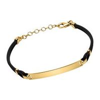 pulsera de caucho grabado chapado en oro