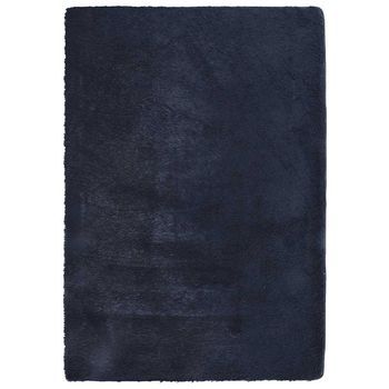 Alfombra De Pelo Largo Navarra Azul Marino 160x230 Cm Poliéster Vidaxl