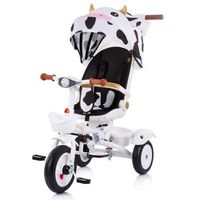 triciclo plegable con sillin giratorio 360  y capota futuro de chipolino - cow