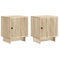 mesita de noche 43x345x50 cm madera - marron