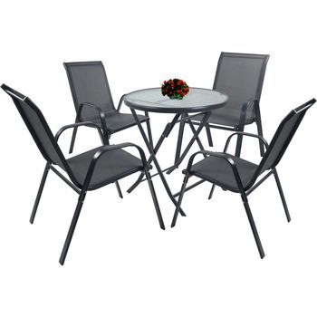 Conjunto De 5 Piezas De Balcón Conjunto De Muebles De Jardín Sonlas