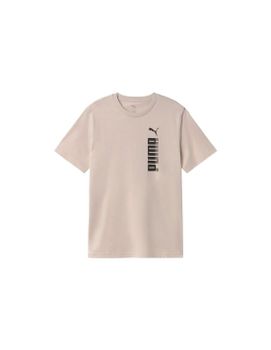 Camiseta Puma Ess Big Graphic ,Silver Fog, Hombre