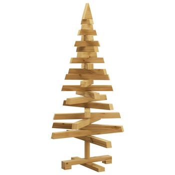 Árboles De Navidad Marrón 90 Cm Madera Maciza De Pino