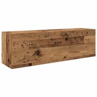 mueble de pared bano  armario de bano madera ingenieria envejecida 100x25x30 cm