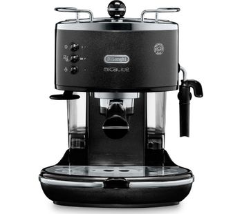 DELONGHI Icona Micalite ECOM311.BK Coffee Machine ? Black, Black