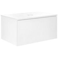 mueble de bano flotante frente acanalado 1 cajon 80 x 52 cm blanco alzira