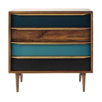 comoda de 4 cajones de mango multicolor