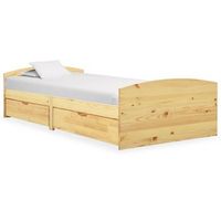 estructura de cama con 2 cajones madera maciza pino 90x200 cm vidaxl