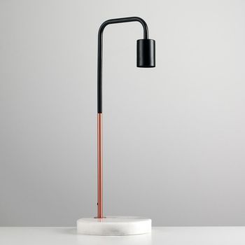 Copper Desk Lamp with Marble Stone Base