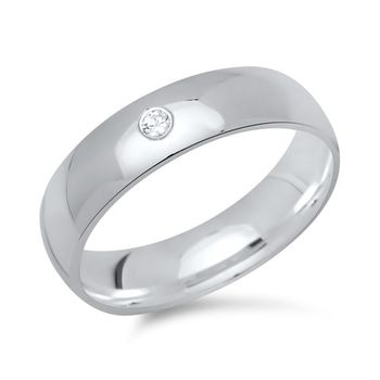 Anillo moderno plata 925 con circonita 5mm