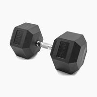mancuerna hexagonal de goma individual suprfit 40 kg negro