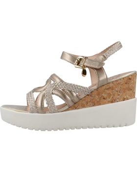 de STONEFLY SANDALIAS MUJER MODELO ELY 13 LAMINATED LTH COLOR ORO Z00