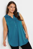 yours blusa sin mangas azul  mujer curvy y tallas grandes yours