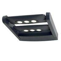 aplique de pared de exterior led sigmund 6x3w