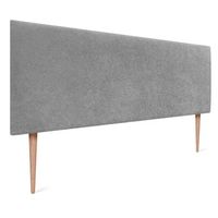 dhome cabecero gris 145cm acabado toalla soft tapizado liso con patas 4cm grosor 125 alto tejido suave para pared acusticos cabeceros absorbentes 145cm 4cm - 125 al - gris