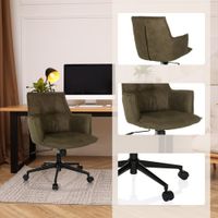 silla home office tela verde