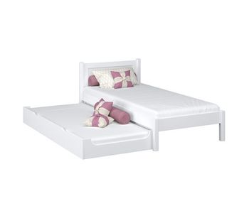 Cama individual con cajón para colchón n02 blanca