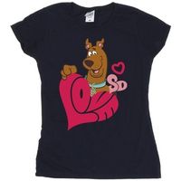 dessins animes camiseta love heart para mujer