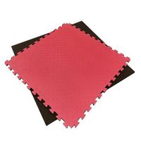 tatami puzzle 1x1x20 mm rojo - negro pack ahorror20 unidadesr antideslizante yoga pilates