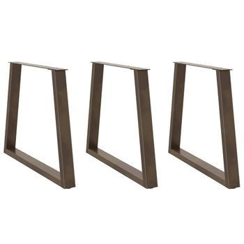 Patas Para Mesa De Comedor En Forma De V (3 Unidades, Acero Natural, 70 X 72-73,3 Cm) Vidaxl