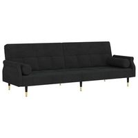 sofa cama  sofa convertible con cojines terciopelo negro