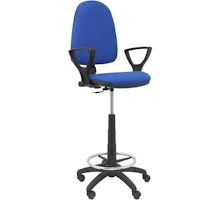Taburete Ayna bali azul brazos fijos