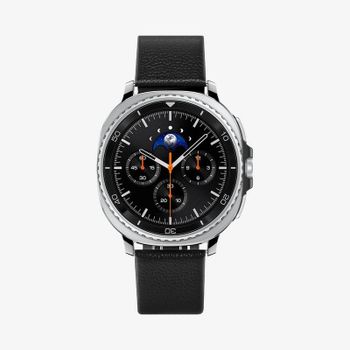 Correa Spigen Enzo para Samsung Watch 8/8 Classic, Piel Auténtica, Negro