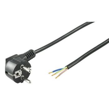 Goobay Cable de Alimentación Eléctrico CEE7 Tipo F a Bornes 3x0.75mm 1.5m Negro