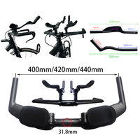 manillares de ciclismo de larga distancia balugoe de fibra de carbono para sprint ironman triatlon y contrarreloj con reposamanos competitivos y aumento de altura