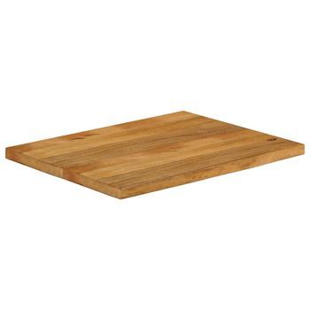 Tablero De Mesa | Tablero Escritorio Borde Natural Madera Maciza Mango 70x60x3,8 Cm