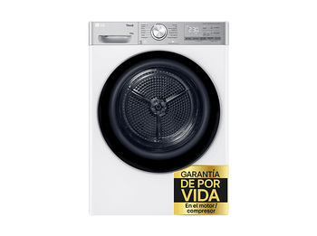 Secadora bomba de calor - LG RH10V9AV2WR, 10 kg, 14 programas, Display LED, Dual Inverter Compressor™, Eco Hybrid™, Blanco