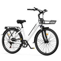bicicleta electrica para adultos ebycco v1 r 36 v bateria extraible de 156 ah 71 cm 28 blanco