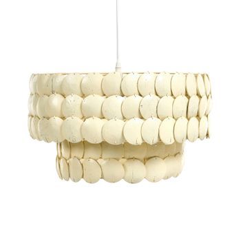 Lámpara De Araña De Cáscaras De Coco Estilo Boho Beige Claro Kotmale