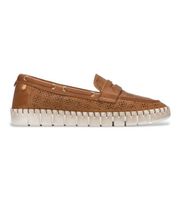 carmela para mujer 16321203-camel mocasines de piel 163212 marron 38 plano ninguno casual