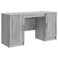 escritorio gris sonoma 1425 x 50 x 75 cm madera de ingenieria vidaxl