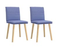 vidaxl sillas de comedor 2 uds tela azul jeans