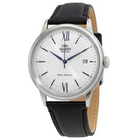 reloj automatico hombre orient bambino ra-ac0022s dial plata 405mm correa de cuero admite cuerda manual