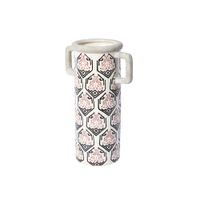 jarron decorativo de ceramica blanca y roja h35