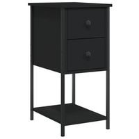 mesita de noche madera de ingenieria negro 32x42x70 cm vidaxl