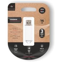tech one tech tec3005-16 pendrive 16gb usb 20 blanco colgable pc