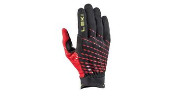Leki ultratrail breeze guantes largos negro rojo