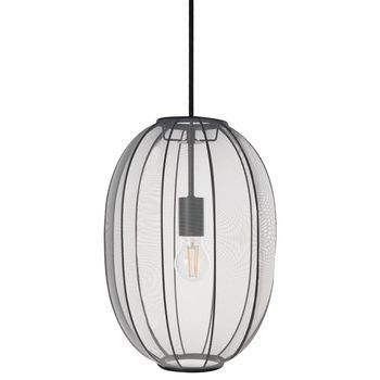 Lámpara Colgante De Diseño Moderno Lámpara De Techo Pantalla De Nylon Sintético Negro Padamo