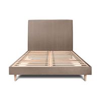 cama de 200x200 cm con cabecero tapizado - tejido de terciopelo