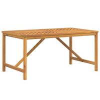 mesa de comedor de jardin  mesa de exterior madera maciza de acacia 150x90x74 cm